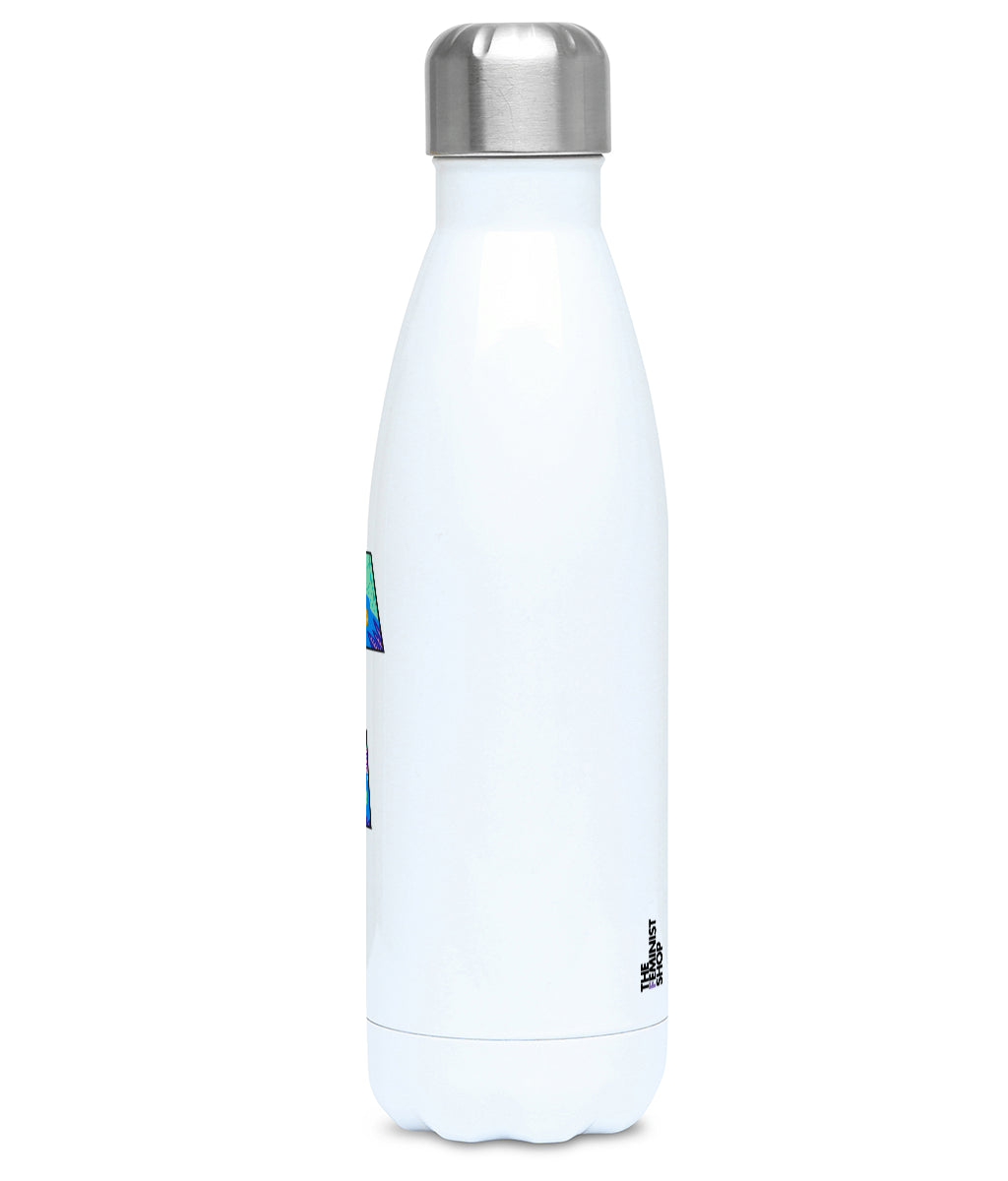 Feminist Water Bottle - F Amanda Mustard - Right