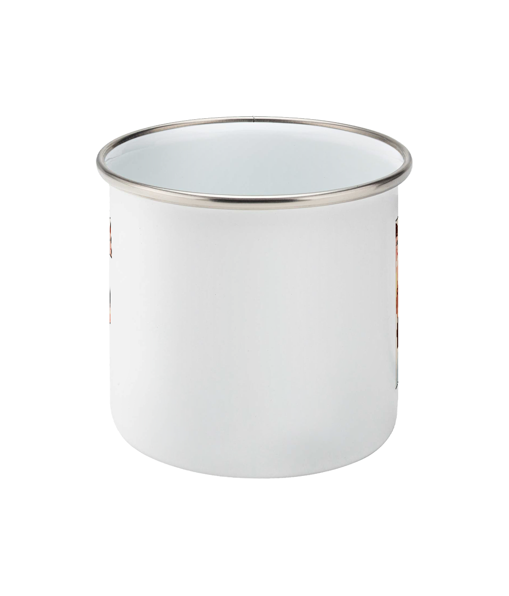 Feminist Enamel Mug - F by Carola Marin