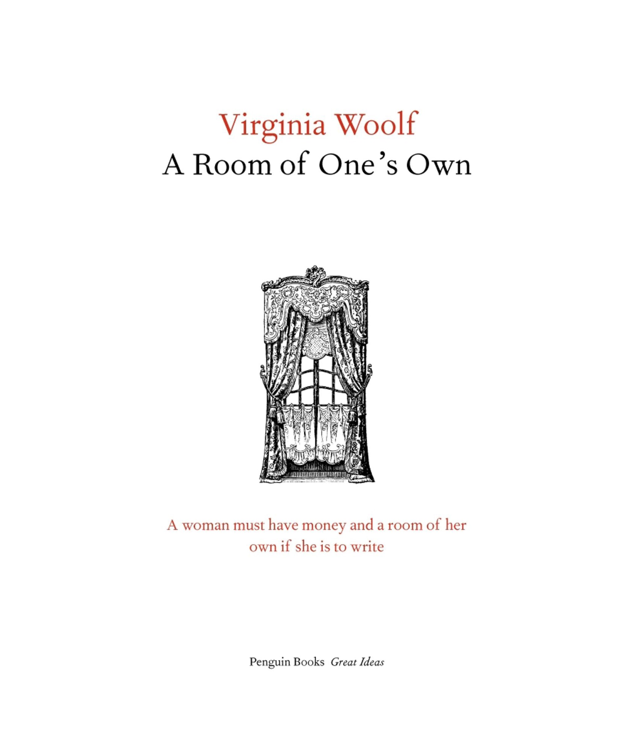 a room of one's own by Virginia Woolf