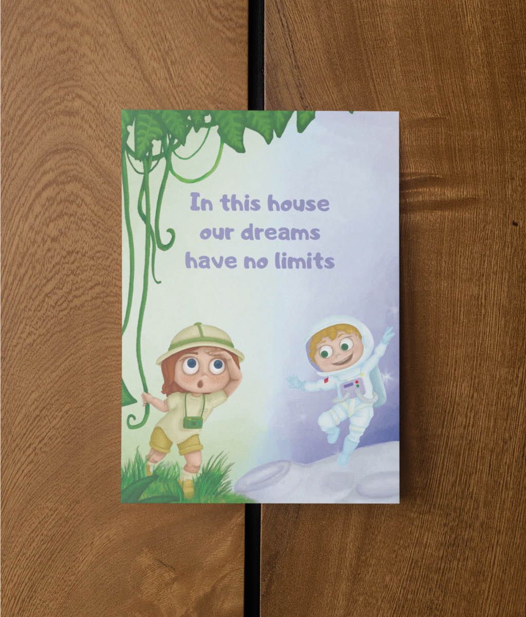 In This House Our Dreams Have No Limits - Kids Postcard