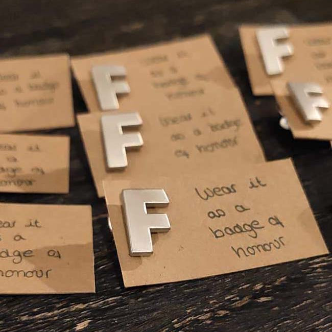 The Feminist Shop F Pin Badge