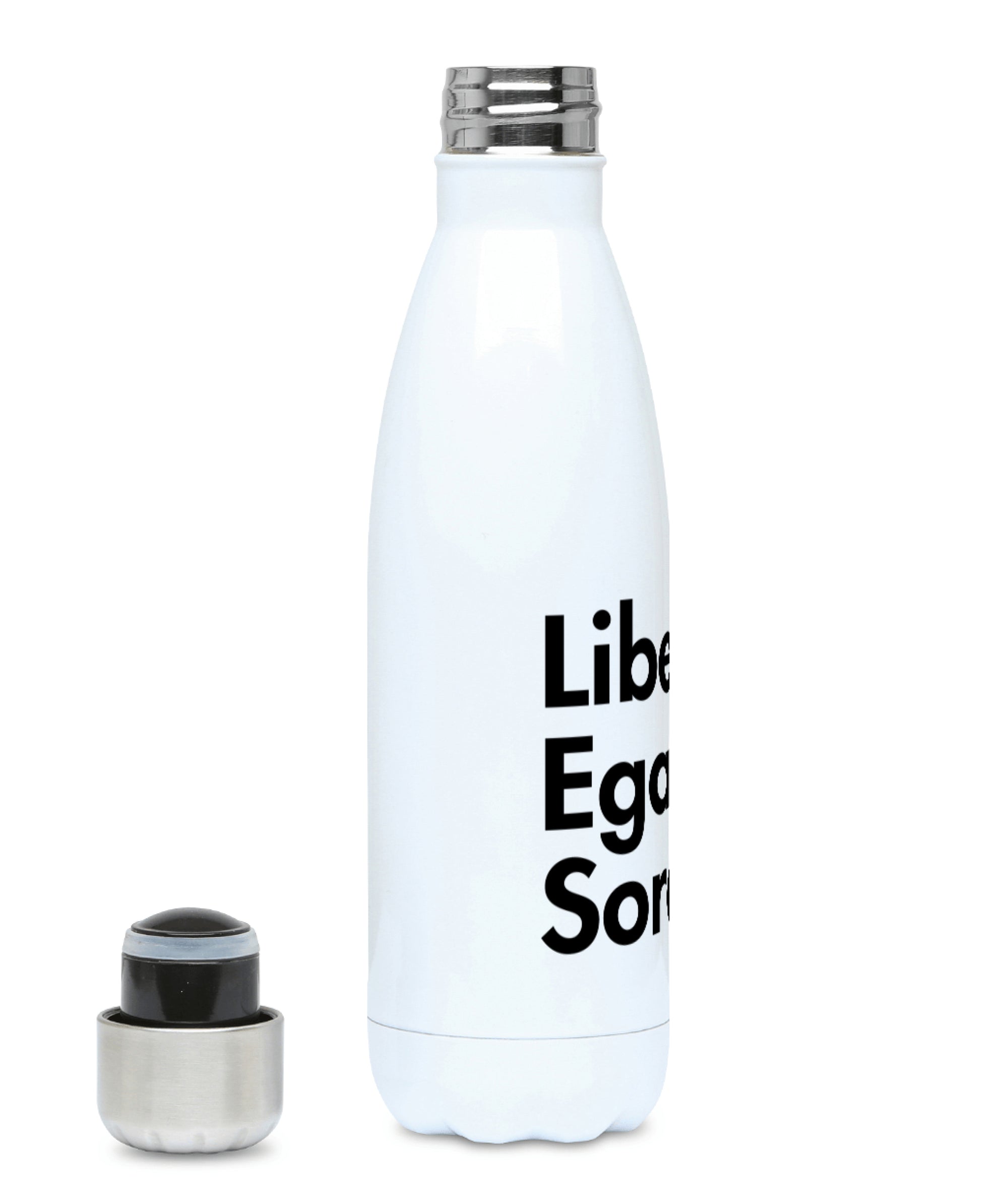 Feminist Water Bottle - Liberté Egalité Sororité - Front