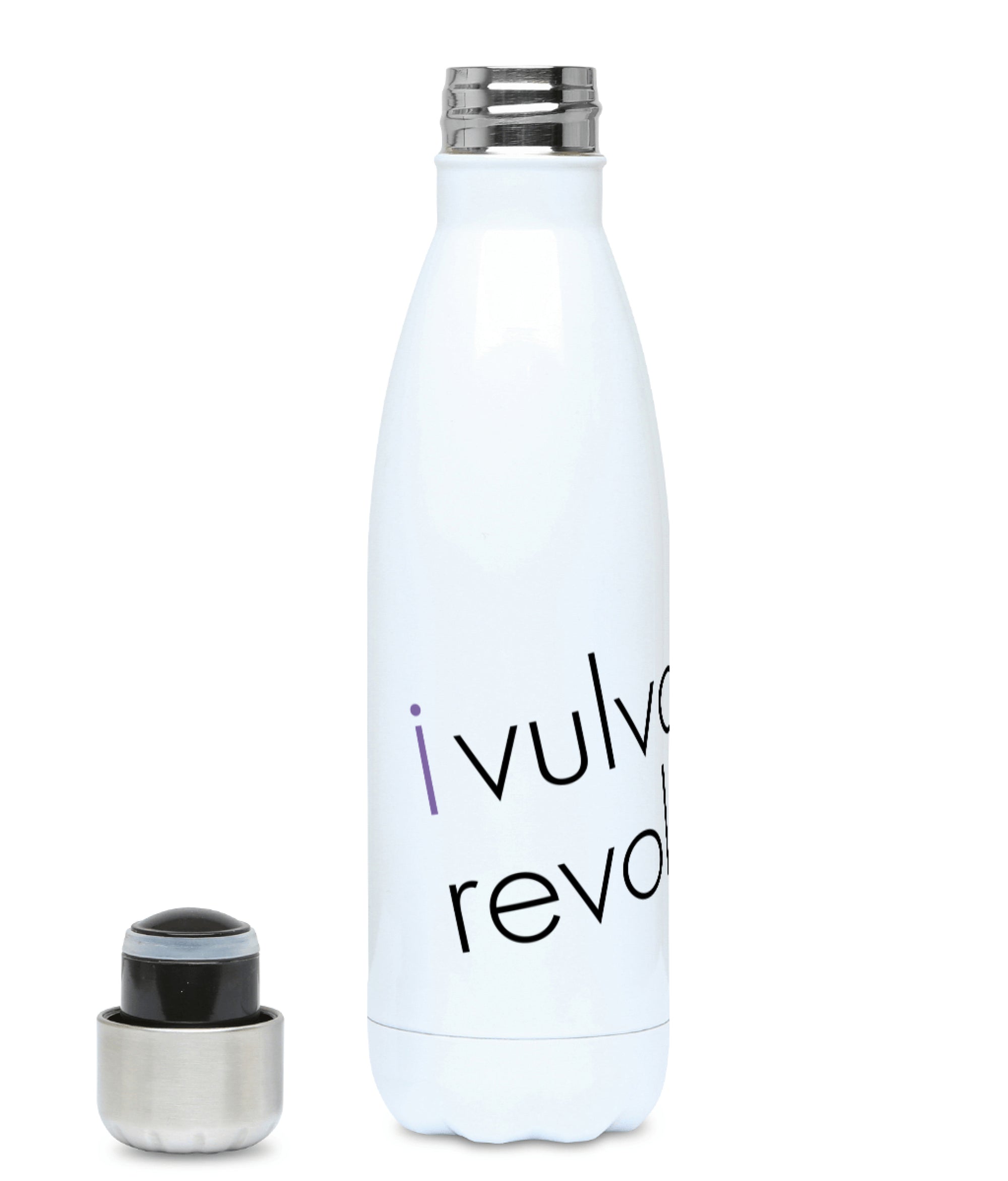 Feminist Water Bottle - Vulva La Revolucion - Front