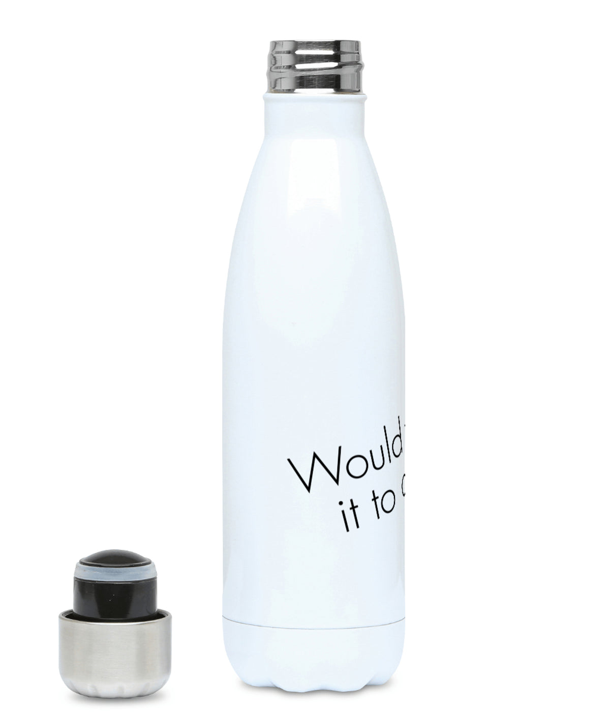 Feminist Water Bottle - Would You Say It To A Man - Left