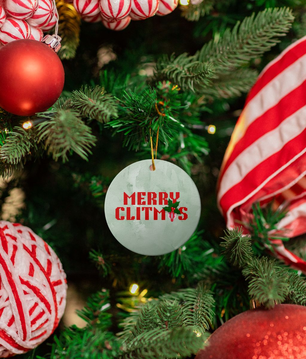 Feminist Christmas Ceramic Hanging Decoration