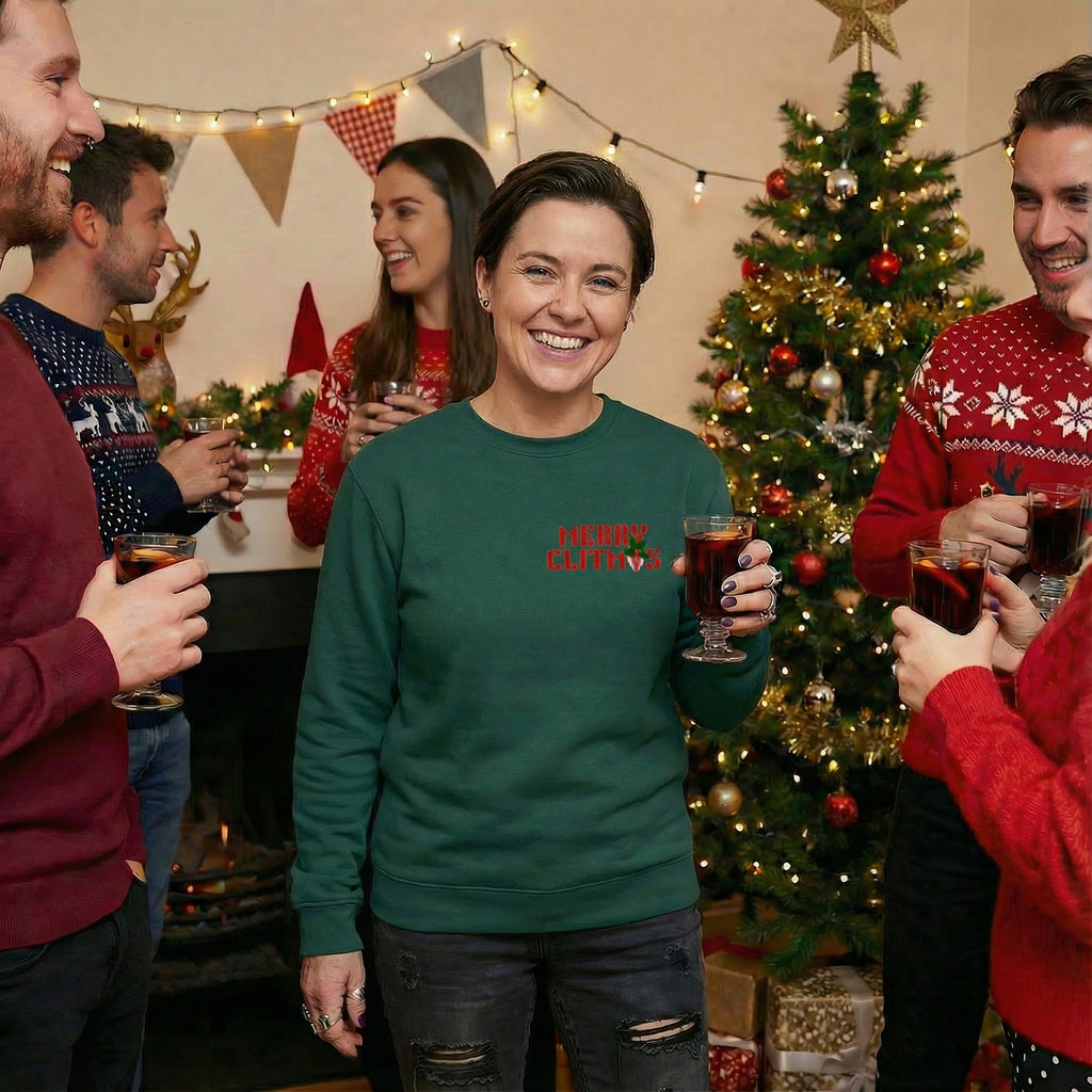 Merry Clitmas (small icon) Cotton T-Shirt