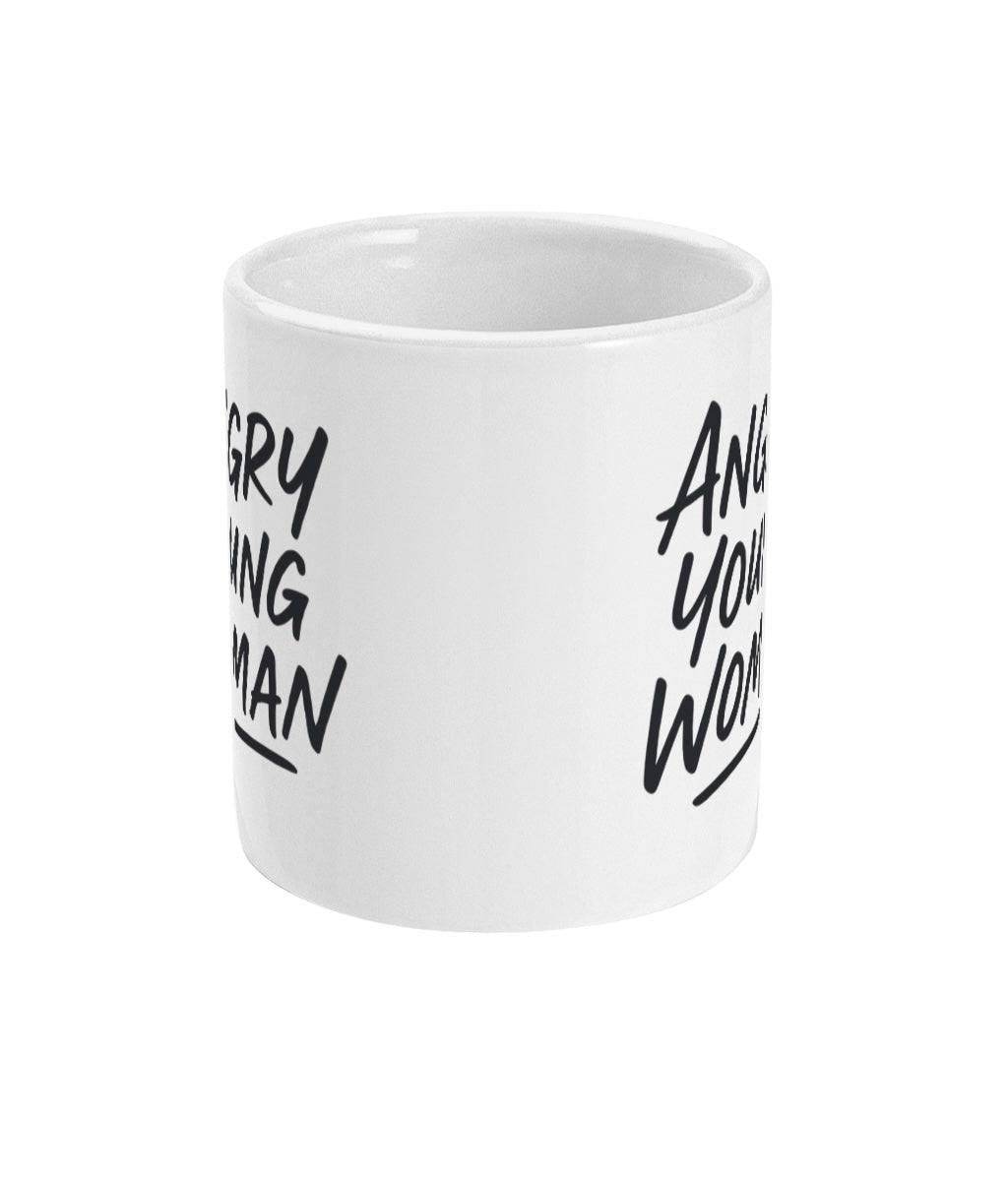 Angry Young Woman Ceramic Mug