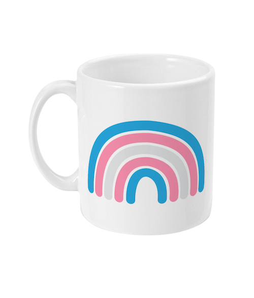 Pride Trans Rainbow Ceramic Mug