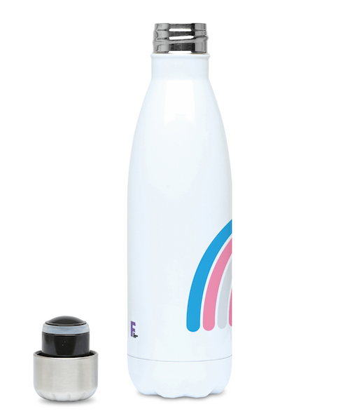 Pride Trans Rainbow Water Bottle