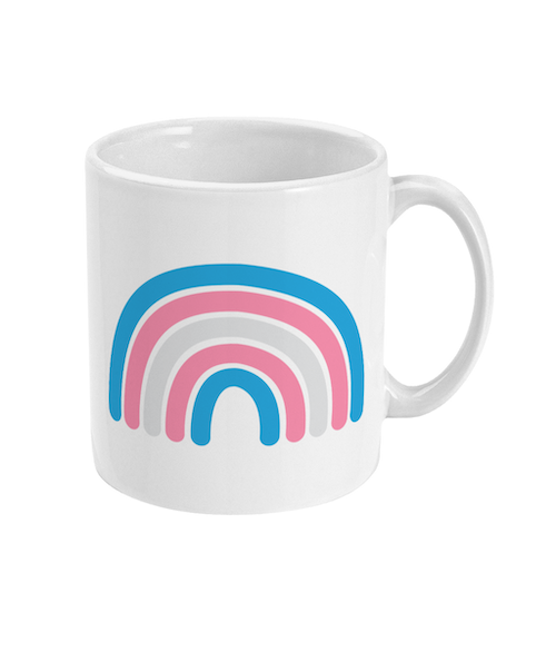 Pride Trans Rainbow Ceramic Mug