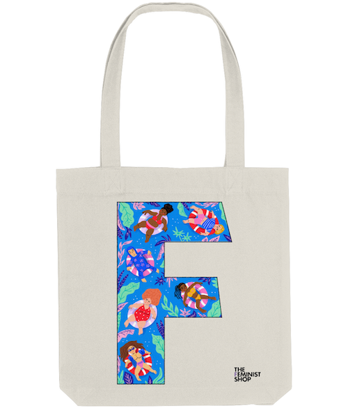 Feminist Tote Bag - F by Amanda Mustard