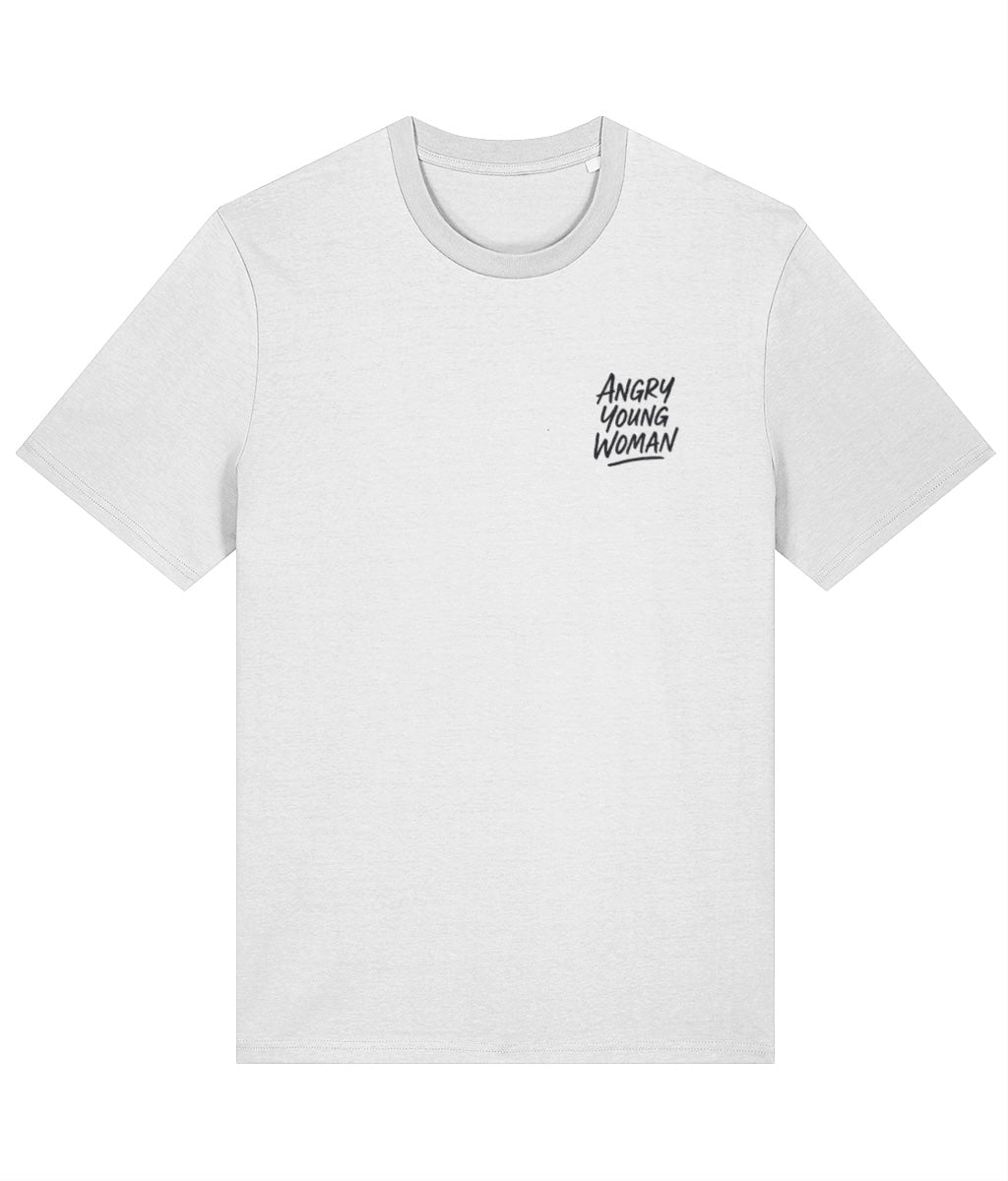 Angry Young Woman Organic Cotton T-Shirt