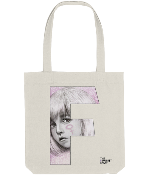 Feminist Tote Bag - F For Her by Carola