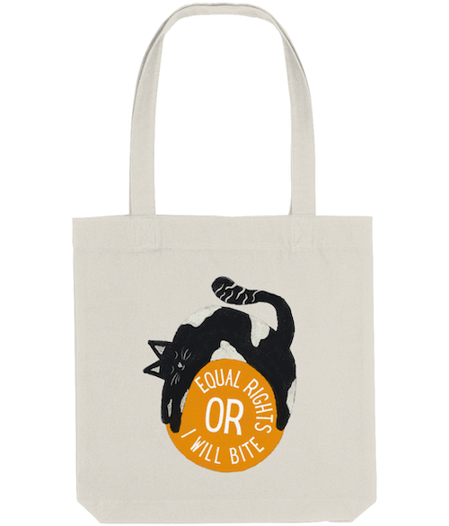 Feminist Tote Bag - Equal right or I will bite
