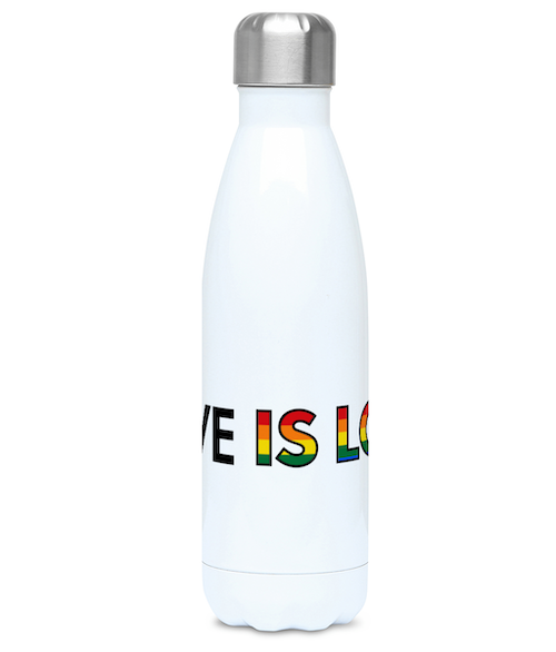 Pride LGBTQIA+ Love is Love Stay Hot/Cold Thermal Water Bottle