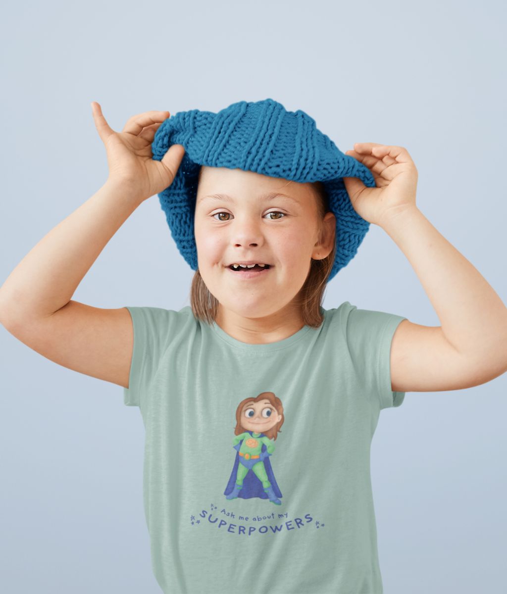 Kids Superhero T Shirt -Super Mika!