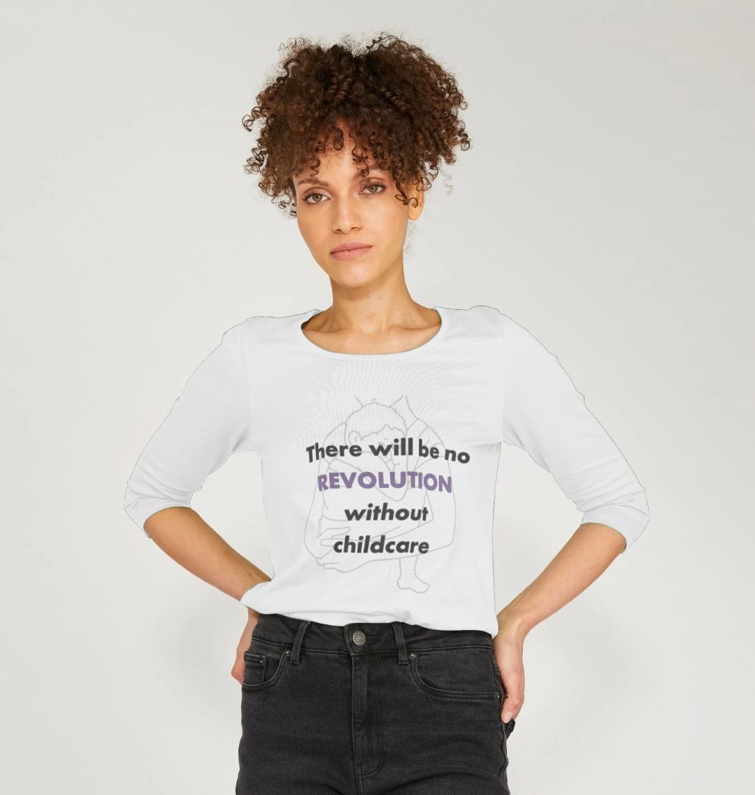 Long Sleeve T-shirt There will be no revolution without childcare