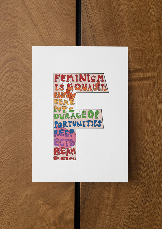 Feminist Postcard - F by Carlotta