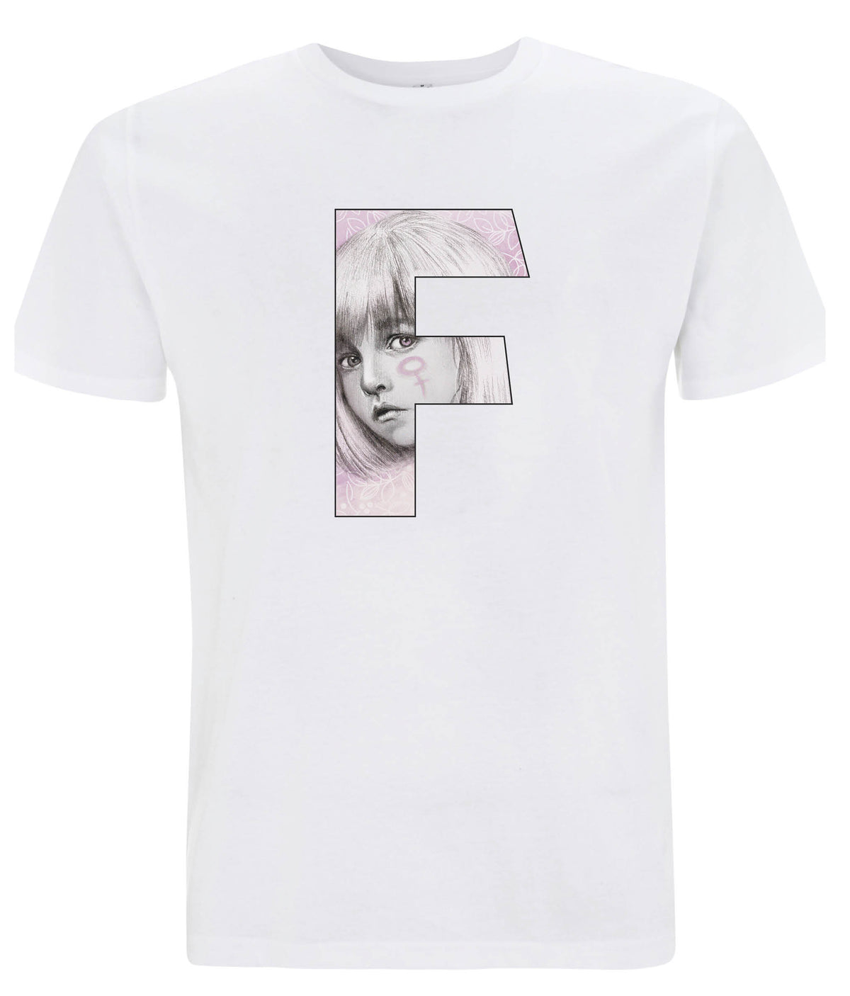 F For Her Organic Feminist T Shirt White