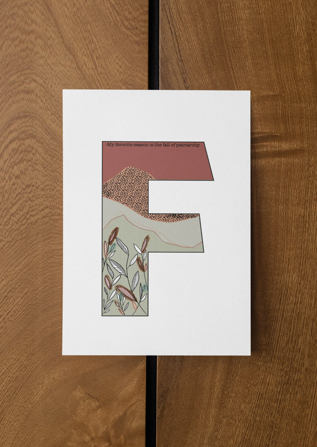 Feminist Postcard - F by Elena Lersch