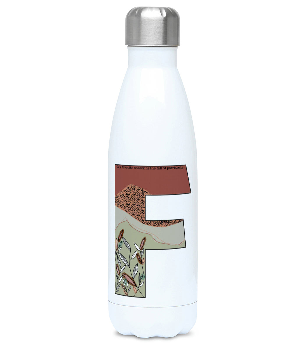Feminist Water Bottle - F Elena  - Front