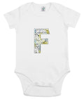 F Olivia  Organic Combed Cotton Babygrow White