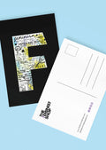Feminist Postcard - F by Olivia - Black