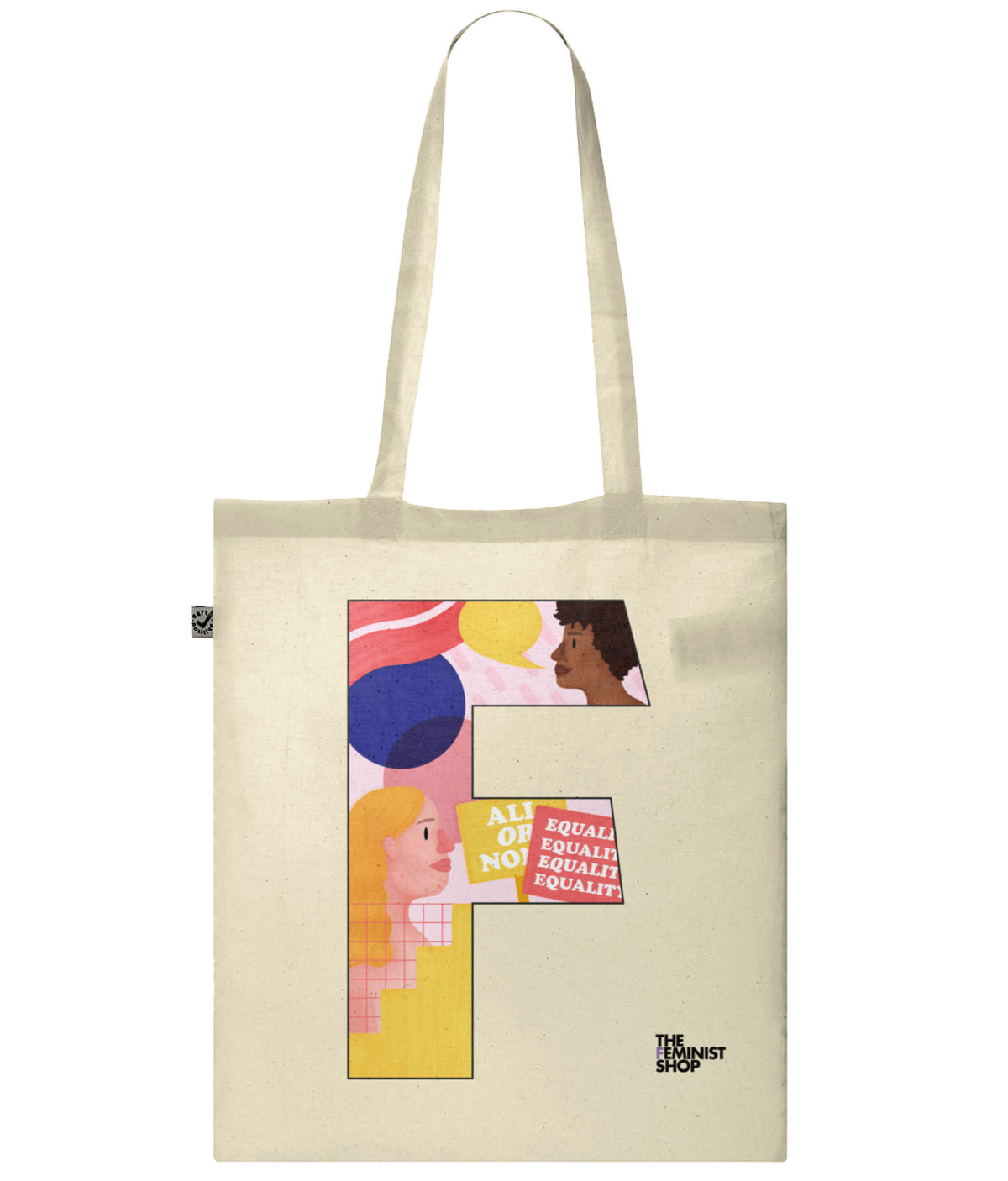 Feminist Tote Bag - F by Pink Bits