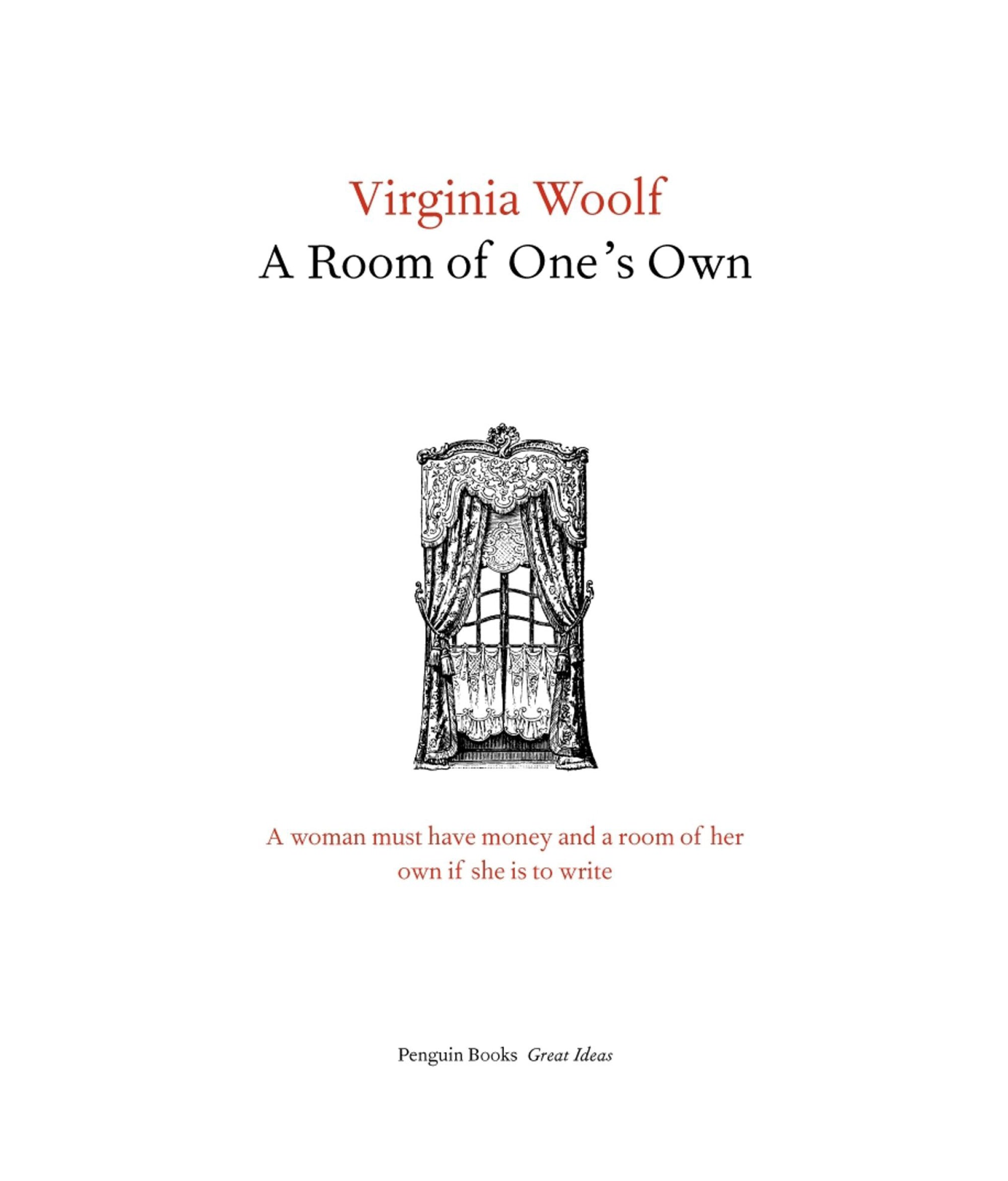 a room of one's own by Virginia Woolf