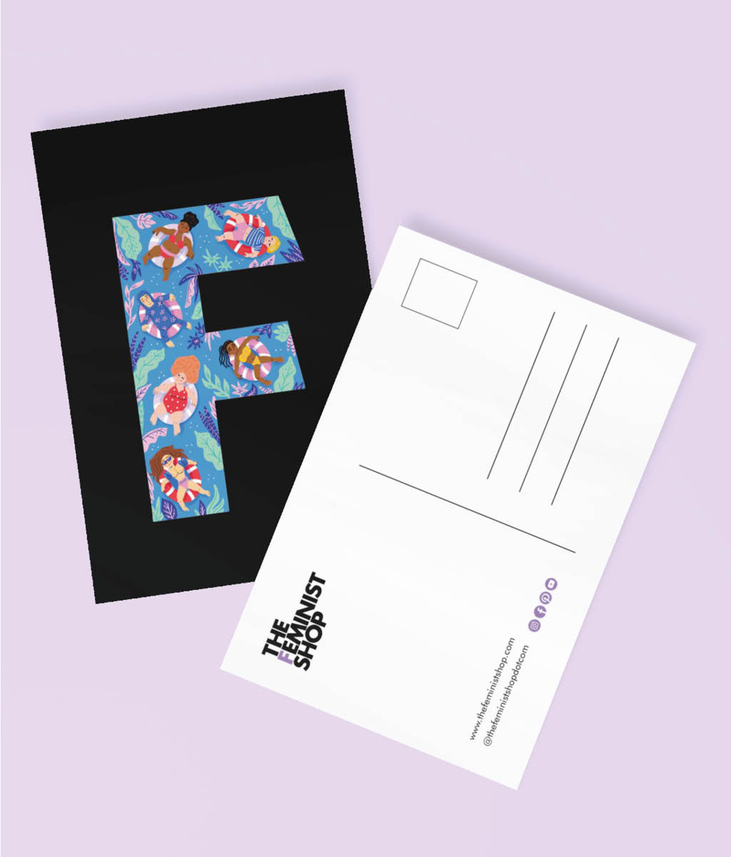 Feminist Postcard - F by Amanda Mustard