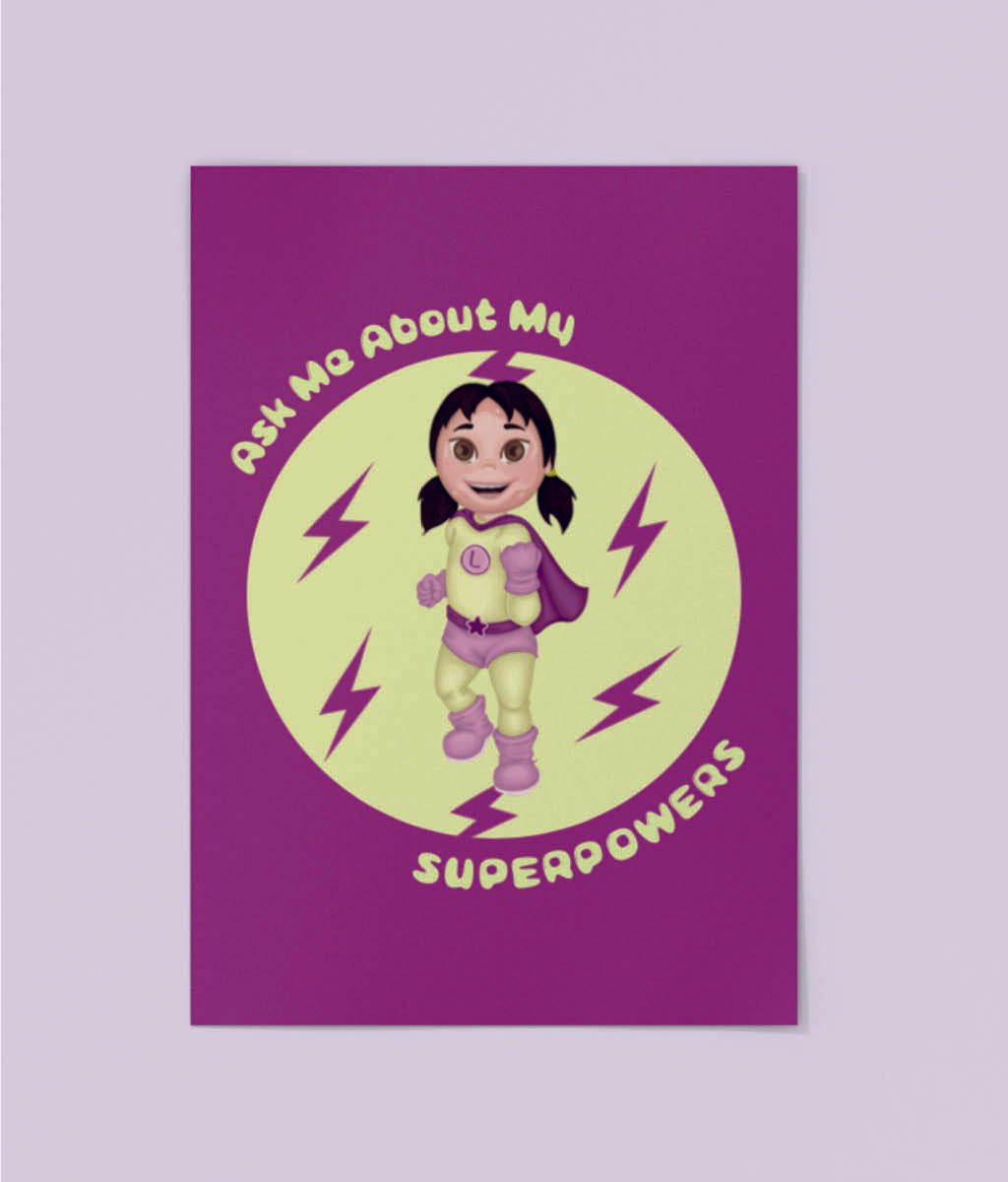 Super Hero Lea Kids Poster - A5