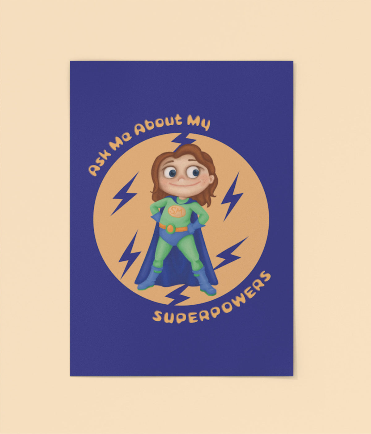 Super Hero Mika Kids Poster - A5