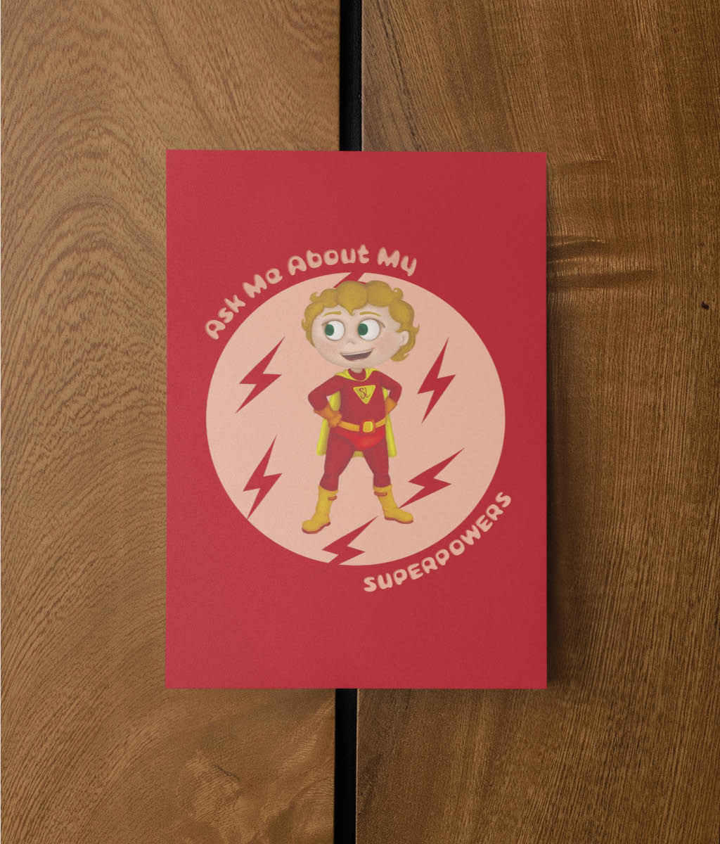 Super Hero Kids Postcard - Lolo