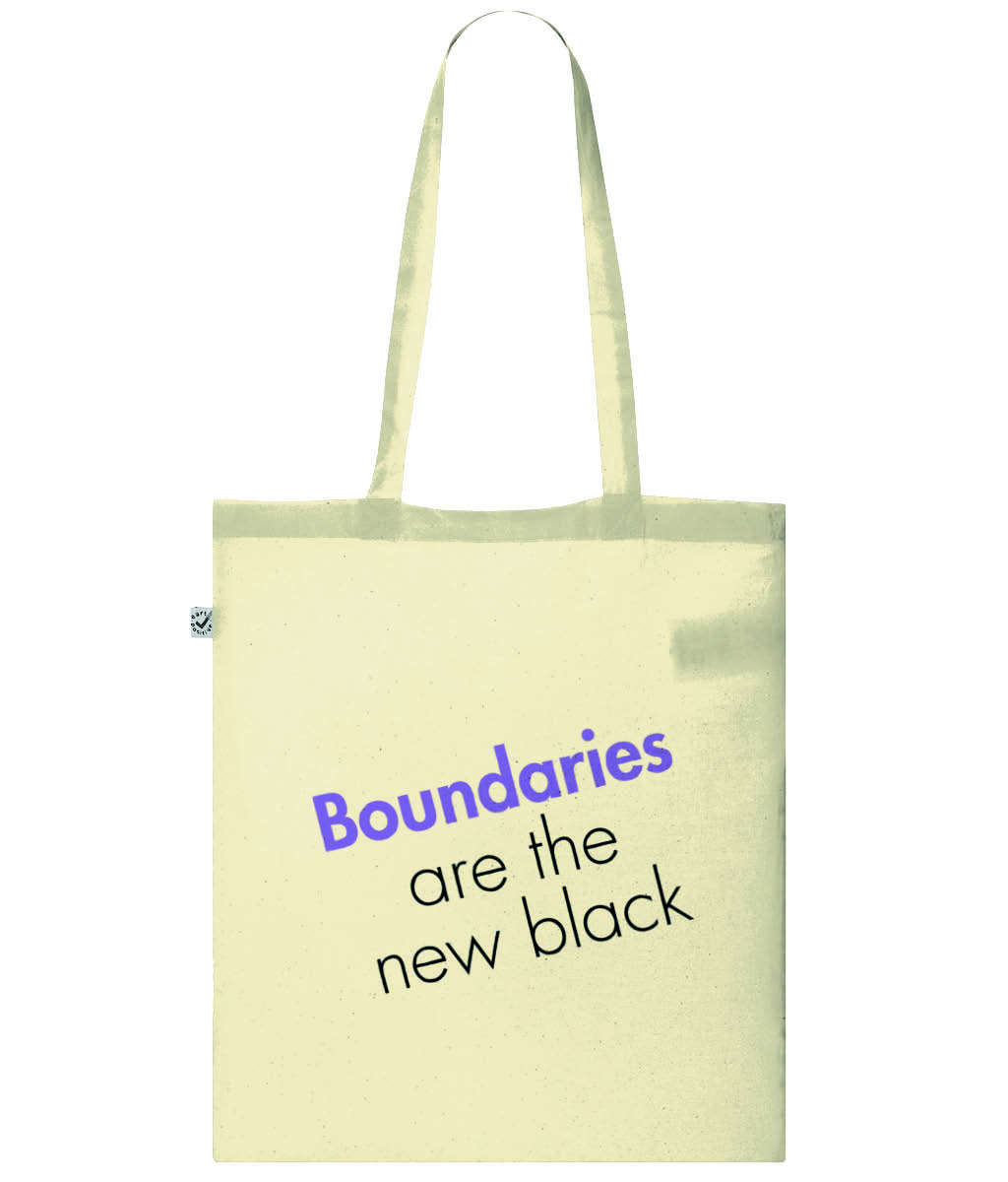 Feminist Tote Bag - Boundaries Are the New Black, Bold