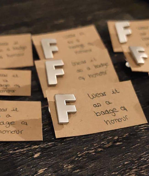 The Feminist Shop F Pin Badge