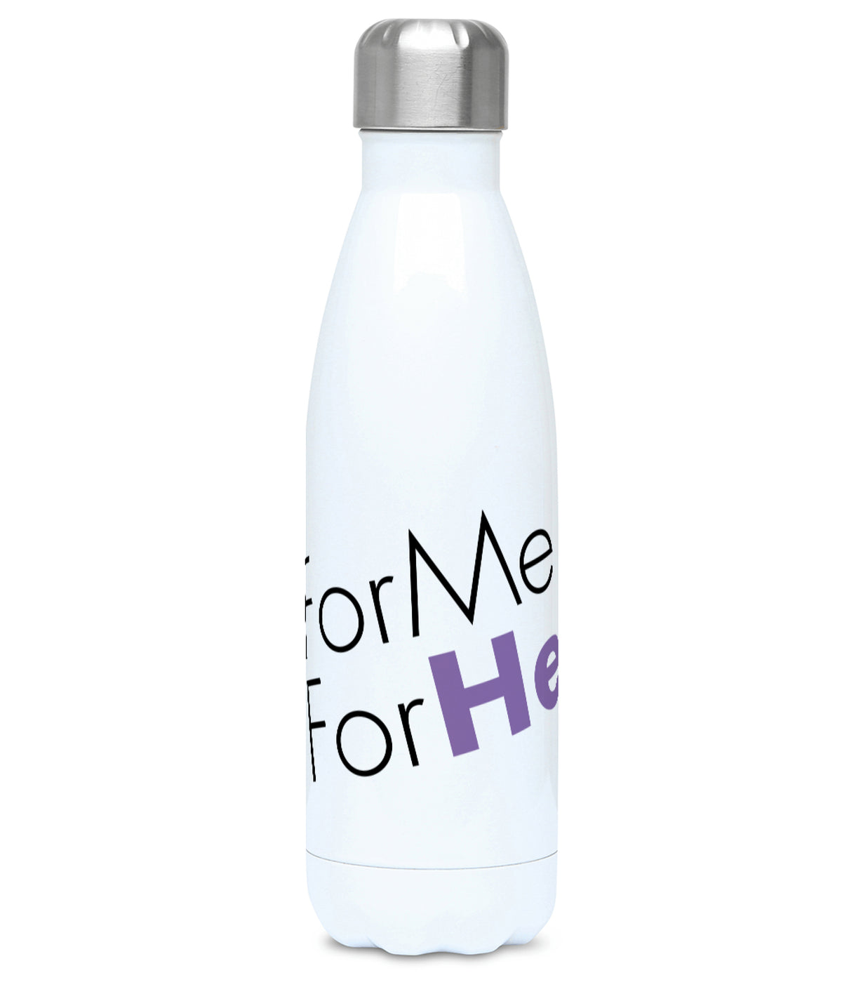 Feminist Water Bottle - #ForMeForHer - Front