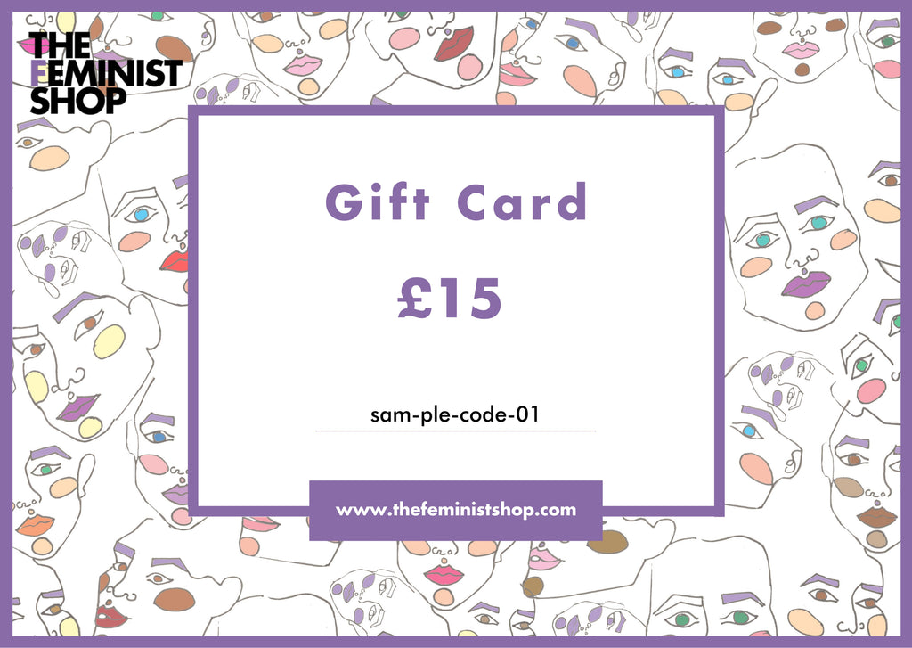 The Feminist Shop Gift Card + Pin Badge: