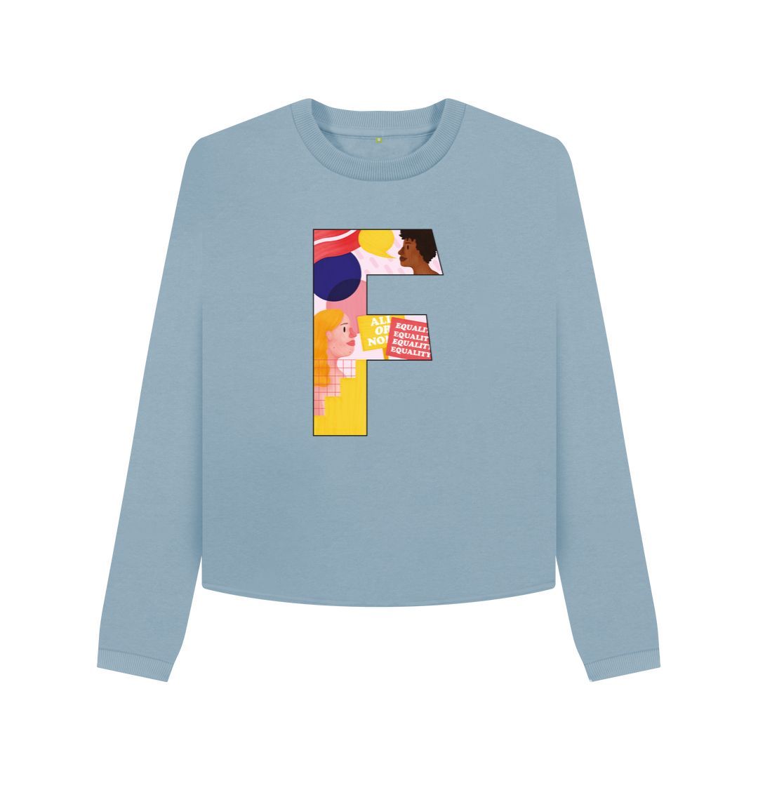 Stone Blue F by Pink Bits - Boxy Sweatshirt