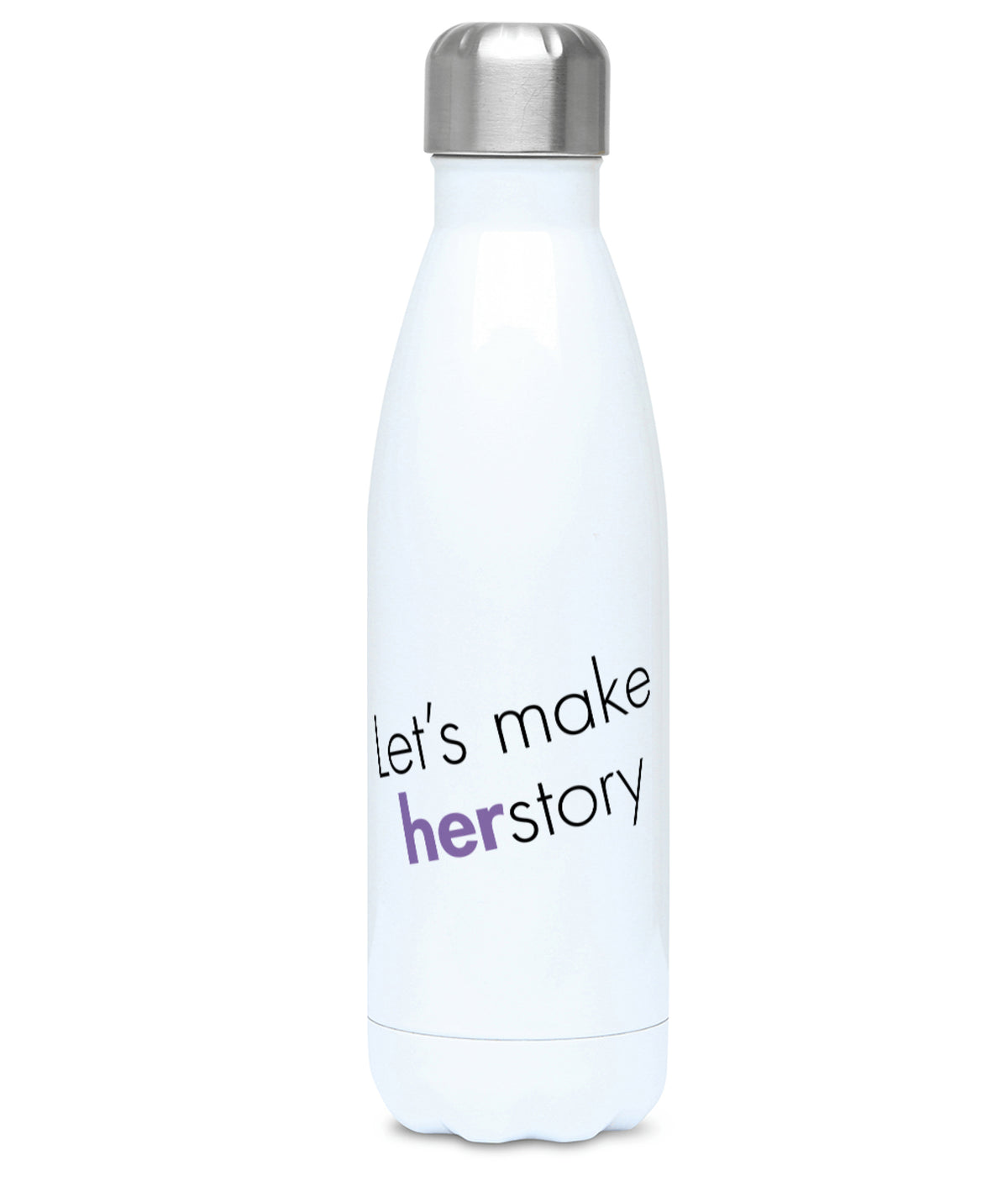 Feminist Water Bottle - Let&#39;s Make Herstory - Front