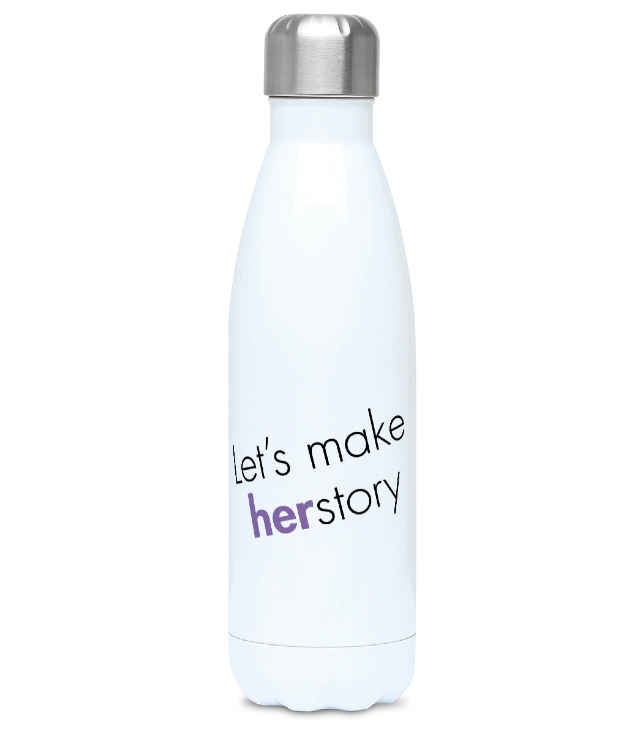 Feminist Water Bottle - Let's Make Herstory - Front