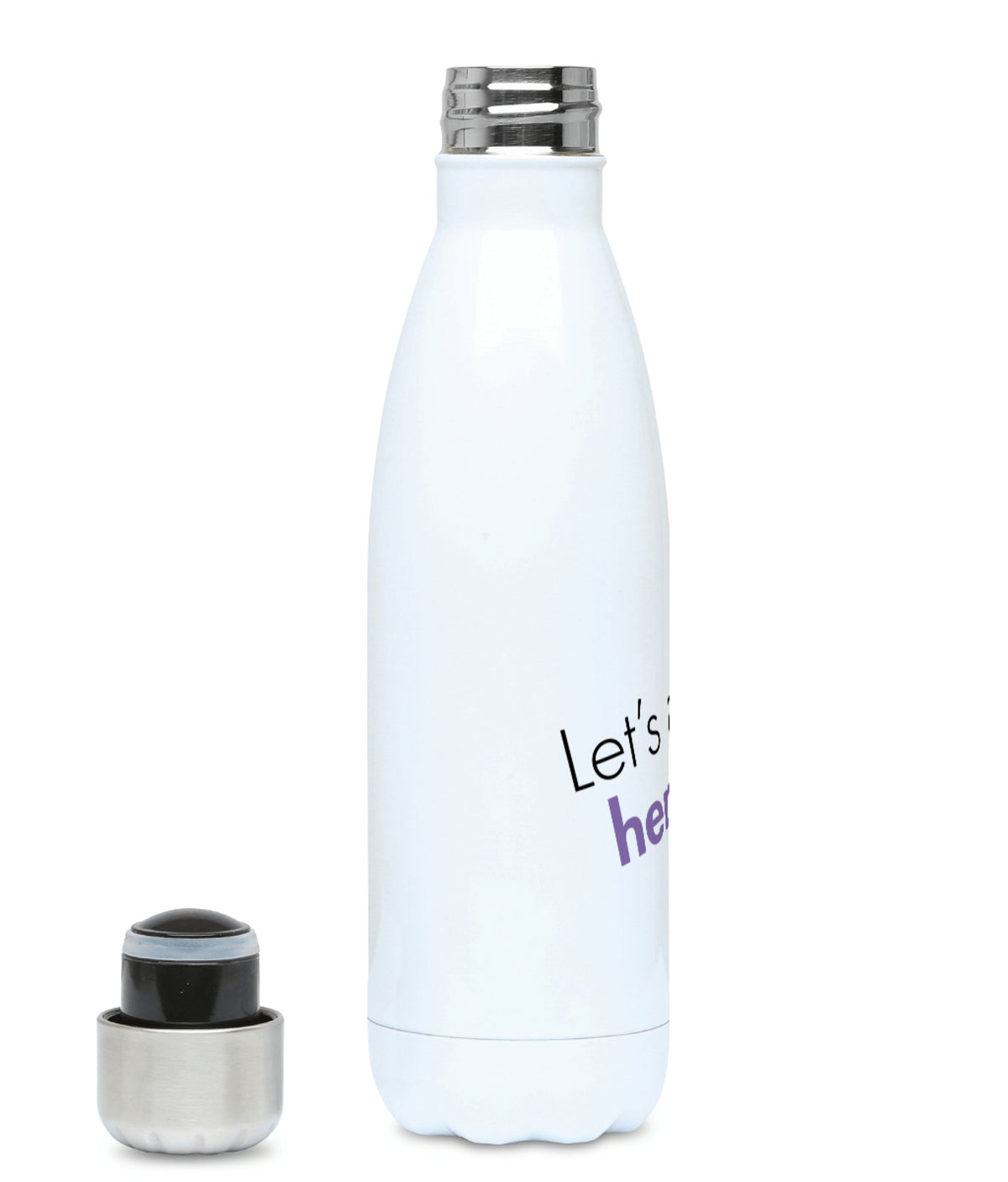 Feminist Water Bottle - Let&#39;s Make Herstory - Left