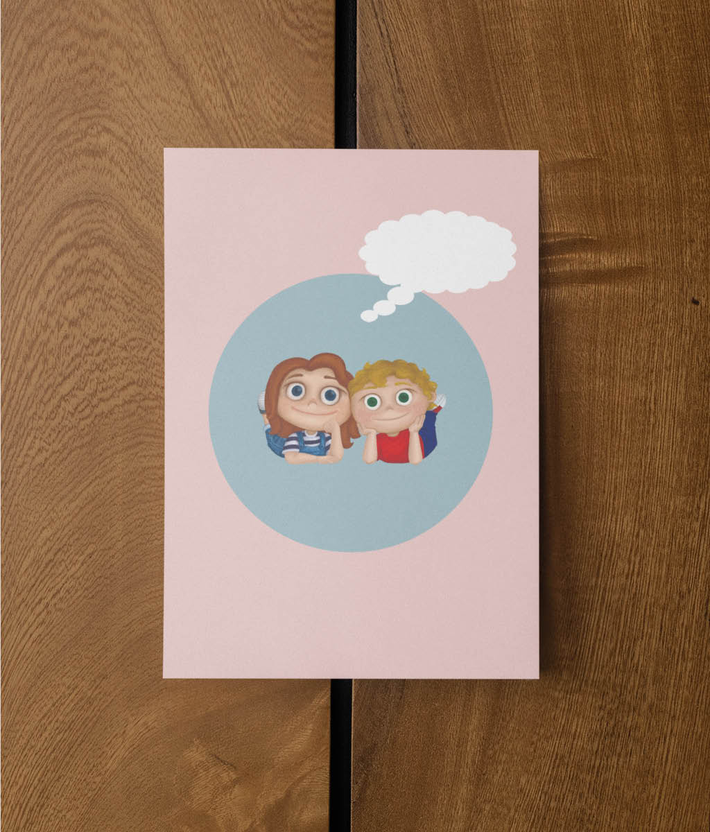 Mika & Lolo - Kids Postcard