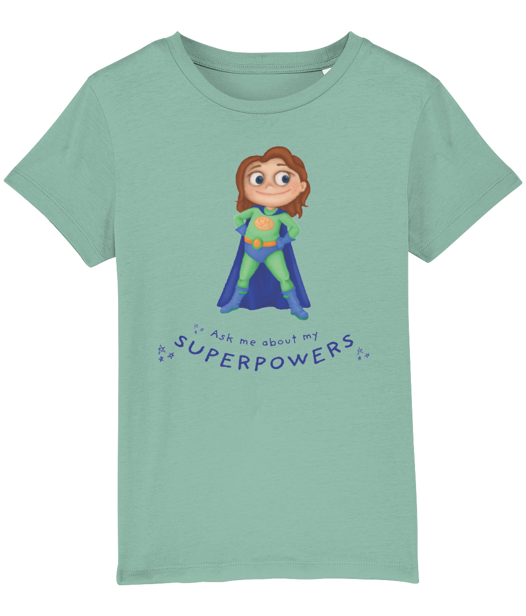 Mika Organic Feminist Kids T Shirt Green
