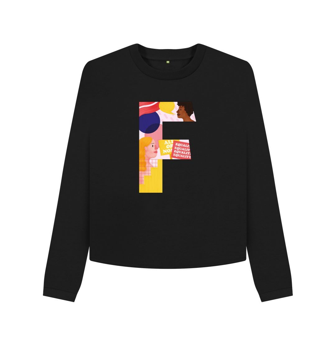 Black F by Pink Bits - Boxy Sweatshirt
